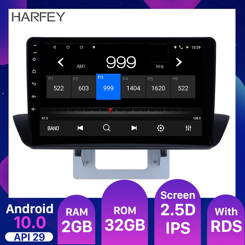 Головное устройство Harfey Android 10 0 автомобильное радио 9 дюймов стерео Wi-Fi AUX 2Din GPS