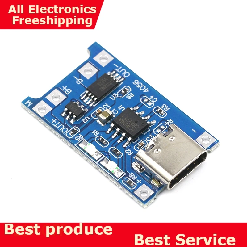 type-c USB 5V 1A 18650 TP4056 Lithium Battery Charger Module Charging Board With Protection Dual Functions 1A Li-ion good
type-c USB 5V 1A 18650 TP4056 Lithium Battery Charger Module Charging Board With Protection Dual Functions 1A Li-ion good