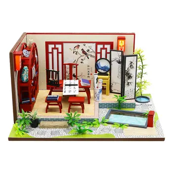 2019 New DIY Creative Handmade Theme Wooden Cabin Assembly Building Model Toy Set With Light And Dustproof Cover - Ink Bamboo
2019 New DIY Creative Handmade Theme Wooden Cabin Assembly Building Model Toy Set With Light And Dustproof Cover - Ink Bamboo
