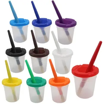 Children Plastic 10-color Pen-washing Cup + 10-color Bristle Graffiti Painting Brush Set
Children Plastic 10-color Pen-washing Cup + 10-color Bristle Graffiti Painting Brush Set