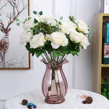 1pc 11 Heads Vera Put Bunch of Roses High-end Wedding Home Party Decoration Simulation Fake Flowers
1pc 11 Heads Vera Put Bunch of Roses High-end Wedding Home Party Decoration Simulation Fake Flowers