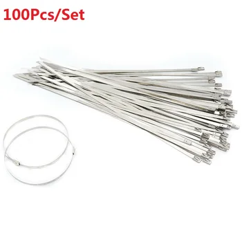 100Pcs/Set 4.6mmx300mm Car Metal Cable Tie Zip Pipe Wrap Exhaust Heat Straps Induction Header Wiring Stainless Steel Accessories
100Pcs/Set 4.6mmx300mm Car Metal Cable Tie Zip Pipe Wrap Exhaust Heat Straps Induction Header Wiring Stainless Steel Accessories