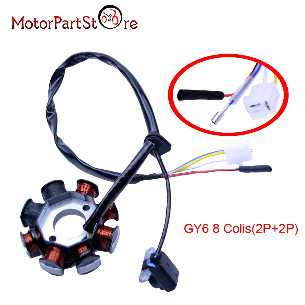 New Performance Ignition Stator Magneto 8 Coil Fit for GY6 50cc 110cc 150cc Scooter Moped ATV TAOTAO JCL AC
New Performance Ignition Stator Magneto 8 Coil Fit for GY6 50cc 110cc 150cc Scooter Moped ATV TAOTAO JCL AC