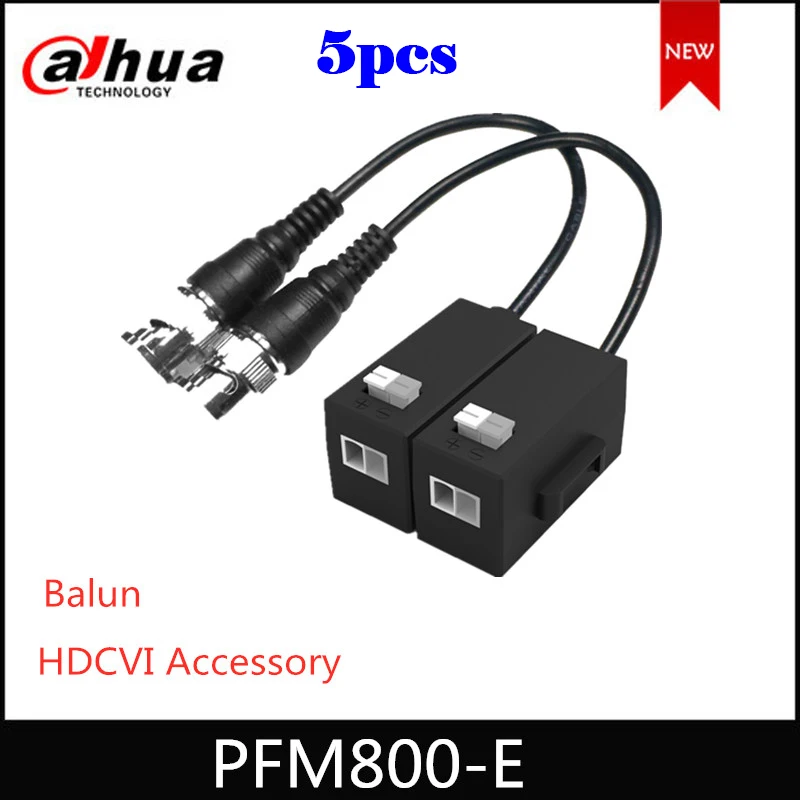 5pcs Dahua 1 Channel Passive HDCVI Balun PFM800-E Accessory Support AHD TVI CVBS CE/FCC | Безопасность и защита