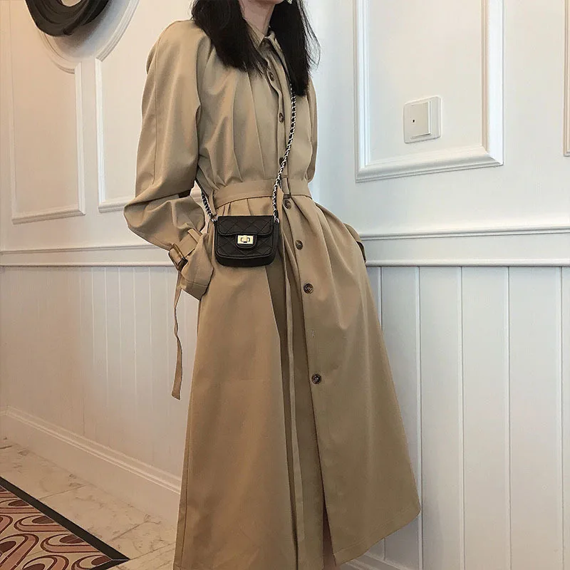 Khaki Trench Coat Women's Loose-Fit Mid-length 2019 Autumn Clothing New Style Single Breasted Overcoat WOMEN'S Dress Fashion 156
Khaki Trench Coat Women's Loose-Fit Mid-length 2019 Autumn Clothing New Style Single Breasted Overcoat WOMEN'S Dress Fashion 156
