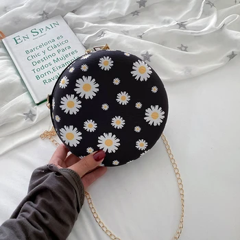Mini Small Round Bag Women 2020 New Fashion Chain Shoulder Crossbody Bags PU Leather Daisy Printed Messenger Bags Ladies Handbag
Mini Small Round Bag Women 2020 New Fashion Chain Shoulder Crossbody Bags PU Leather Daisy Printed Messenger Bags Ladies Handbag