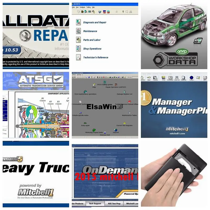 49 in 1tb HDD USB3.0 Software Vivid Workshop data Alldata 10.53 Mitchell ondemand 2015V ElsaWin ATSG alldata mitchell Software
49 in 1tb HDD USB3.0 Software Vivid Workshop data Alldata 10.53 Mitchell ondemand 2015V ElsaWin ATSG alldata mitchell Software