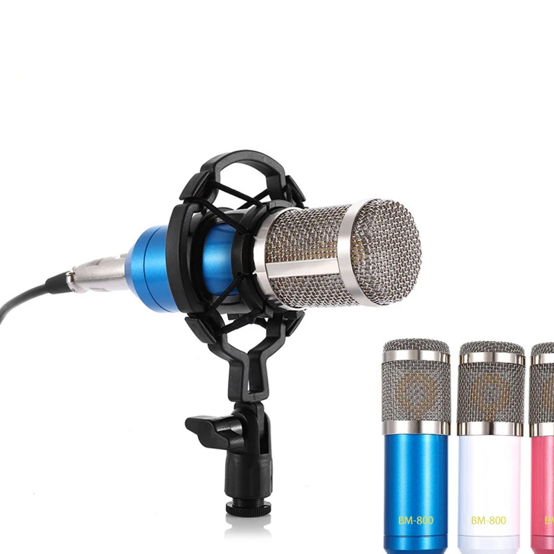 BM800 Condenser Microphone Studio Sound Recording Broadcasting Singing Karaoke Microphone 3.5mm Audio Cable Sponge Microfone mic
BM800 Condenser Microphone Studio Sound Recording Broadcasting Singing Karaoke Microphone 3.5mm Audio Cable Sponge Microfone mic