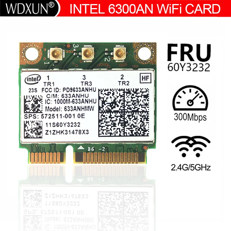 Беспроводная карта Wi-Fi 60y3233 Intel 6300agn Mini Pci-e Pcie Ultimate-n 802.11a/g/n 2,4 ГГц 5,0 ГГц forT410 T420 T430 X220 Y460
Беспроводная карта Wi-Fi 60y3233 Intel 6300agn Mini Pci-e Pcie Ultimate-n 802.11a/g/n 2,4 ГГц 5,0 ГГц forT410 T420 T430 X220 Y460