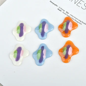 Oil Painting Style Hand-Painted Contrasting Color Pigment Enclose Irregular Epoxy Patch DIY Handmade Ear Stud Hair Clip 2pcs
Oil Painting Style Hand-Painted Contrasting Color Pigment Enclose Irregular Epoxy Patch DIY Handmade Ear Stud Hair Clip 2pcs