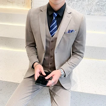 Asian size Luxury Business Men Suit Wedding Cotton Single-breasted Suit Male Blazers Men Suit Slim Fit Suits For Men Costume
Asian size Luxury Business Men Suit Wedding Cotton Single-breasted Suit Male Blazers Men Suit Slim Fit Suits For Men Costume