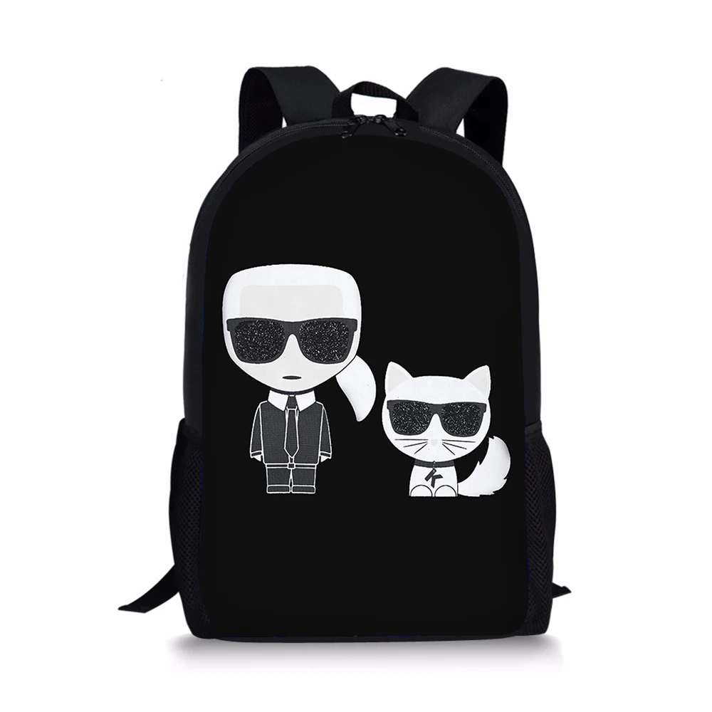Cartoon Karl Lagerfelds Designer School Backpack for Teenager Girls Boys Black BookBag Student Customize 16 inch Satchel Mochila
Cartoon Karl Lagerfelds Designer School Backpack for Teenager Girls Boys Black BookBag Student Customize 16 inch Satchel Mochila