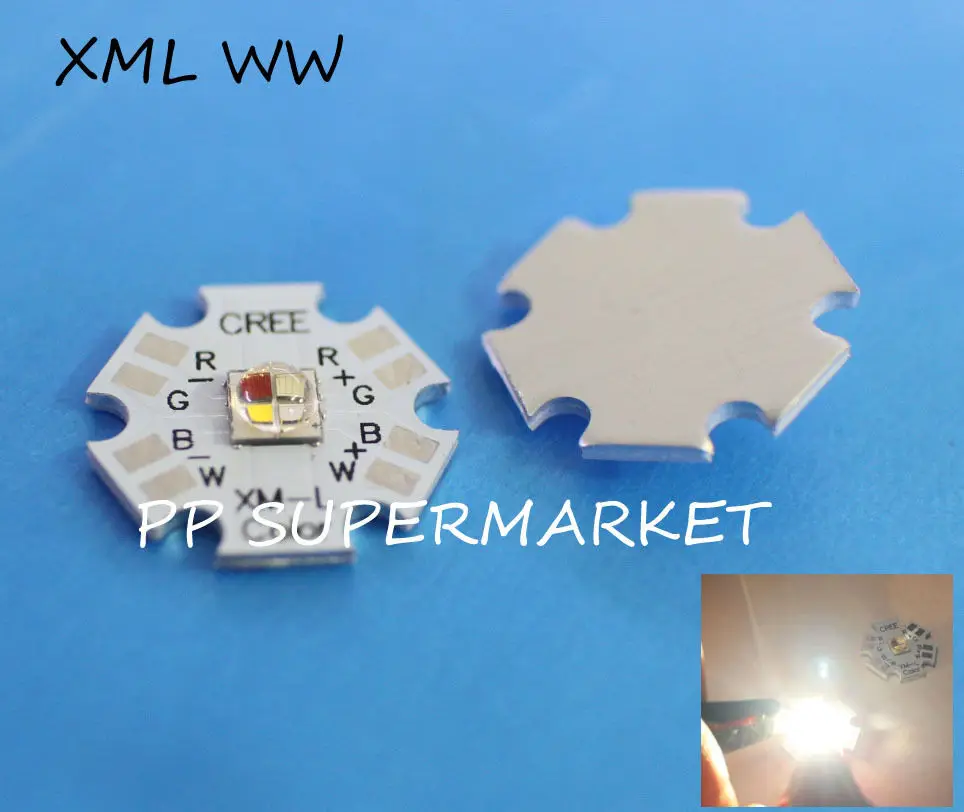 Cree XLamp XM-L RGBW RGB теплый белый светодиодный излучатель 4-чип 20 мм Звездная печатная