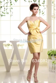 Yes free shipping 2016 yellow silver Bow cheap bandage vestidos formales maxi party Satin short bridesmaid dresses
Yes free shipping 2016 yellow silver Bow cheap bandage vestidos formales maxi party Satin short bridesmaid dresses