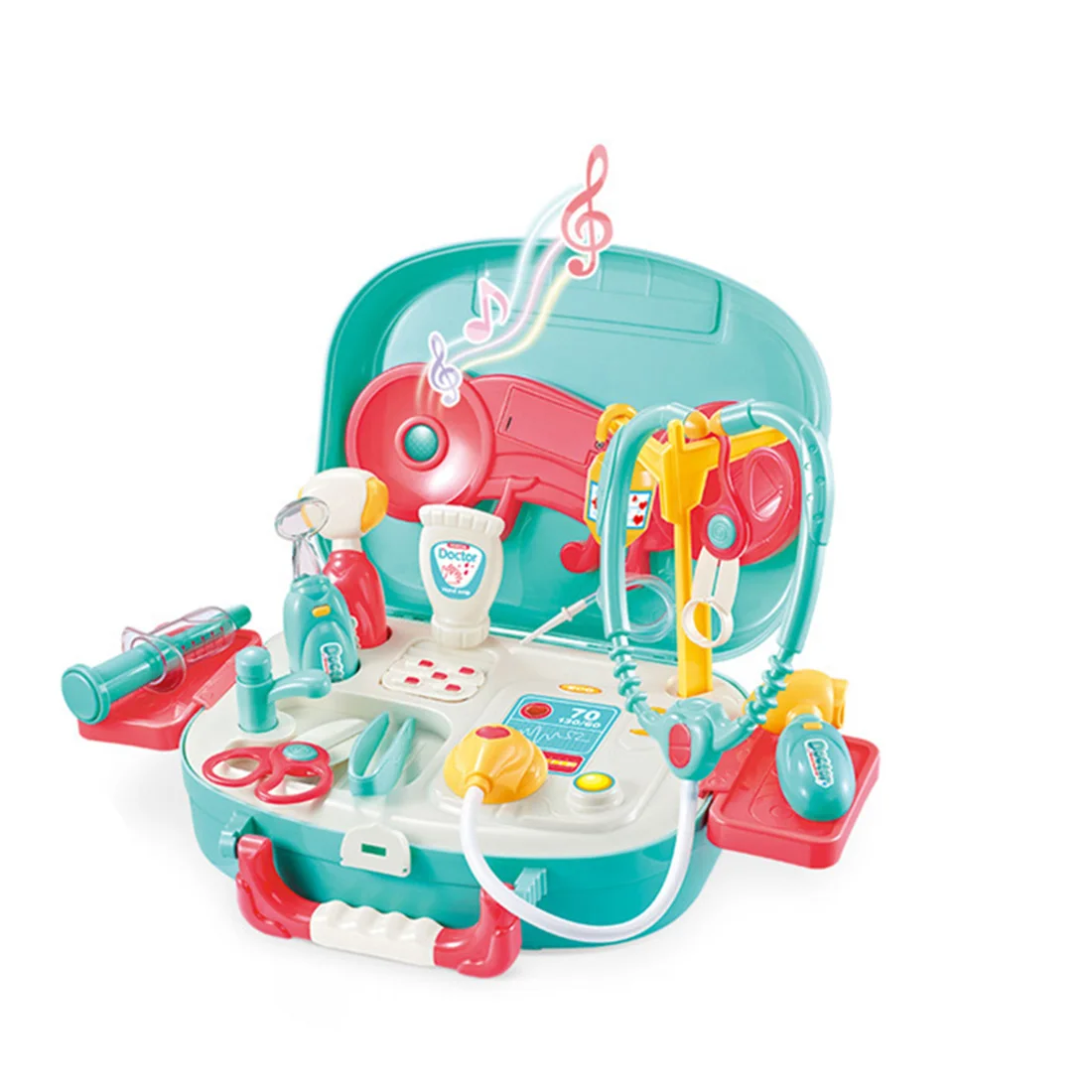 16Pcs/set 2 In 1 Children Pretend Doctor Playset Medical Tool Toy with Sound and Light Gift For Birthday Holiday
16Pcs/set 2 In 1 Children Pretend Doctor Playset Medical Tool Toy with Sound and Light Gift For Birthday Holiday
