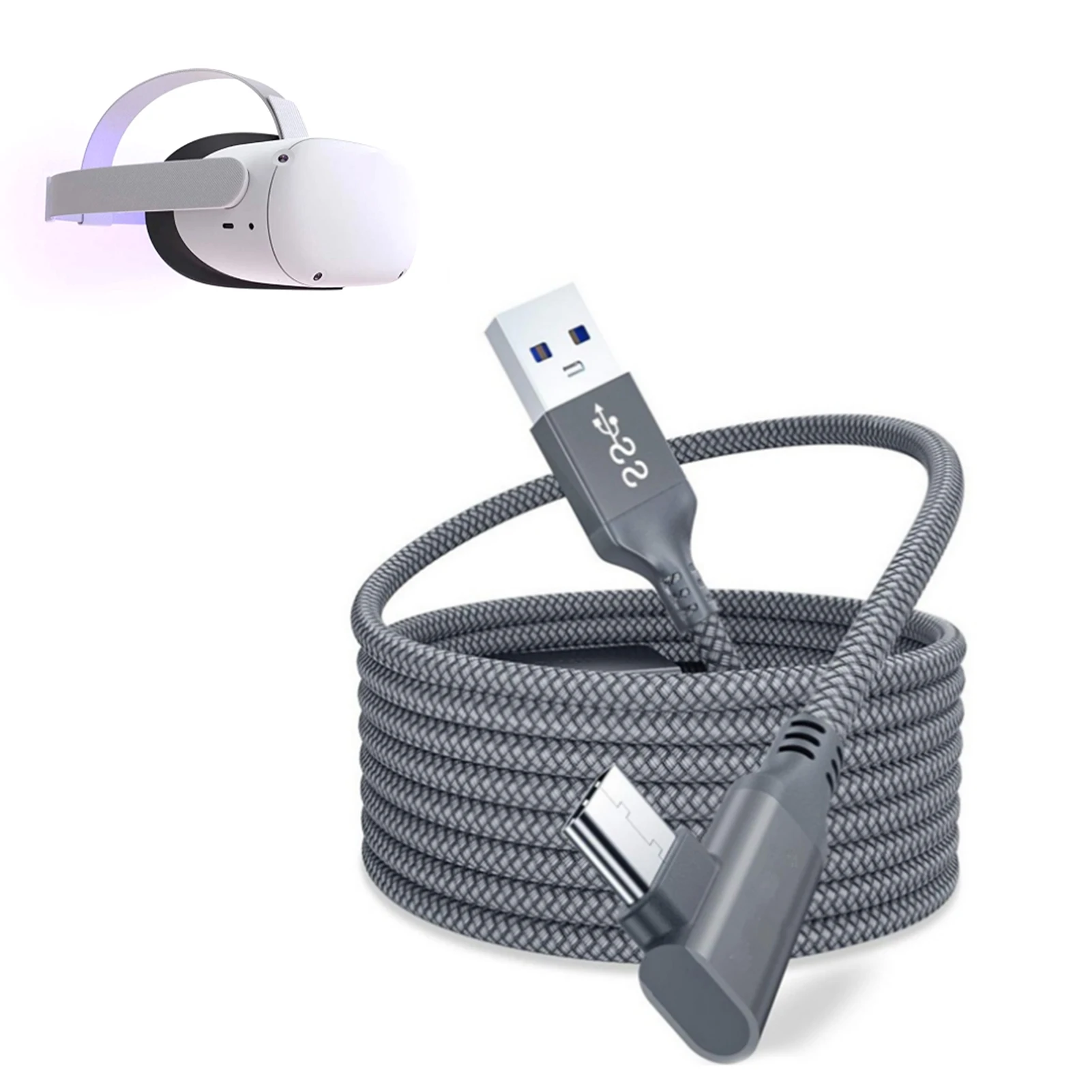 5M Data Line Charging Cable For Oculus Quest 2 Link VR Headset USB 3.1 Type C Data Transfer USB-A Type-C Cable VR Accessories
5M Data Line Charging Cable For Oculus Quest 2 Link VR Headset USB 3.1 Type C Data Transfer USB-A Type-C Cable VR Accessories