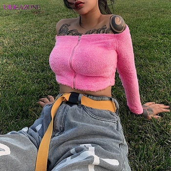 UIDEAZONE Pink Slash Neck Zipper Coat Sexy Ladies Teddy Faux Fur Long Sleeve Woman Tops Femme Sexy Slim Sweety Outwear 
UIDEAZONE Pink Slash Neck Zipper Coat Sexy Ladies Teddy Faux Fur Long Sleeve Woman Tops Femme Sexy Slim Sweety Outwear