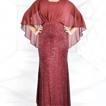 Evening Party Dress Women Super High Quality Sequins Dress Wedding Elegant Vestiods Cloak Sleeves Long Vintage Robe Africaine
Evening Party Dress Women Super High Quality Sequins Dress Wedding Elegant Vestiods Cloak Sleeves Long Vintage Robe Africaine