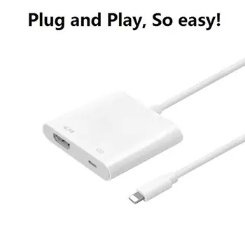 USB HUB Adapter for iPhone Lightning to HDMI 8-Pin Port HD TV/ Projector For Apple iPad Use
USB HUB Adapter for iPhone Lightning to HDMI 8-Pin Port HD TV/ Projector For Apple iPad Use