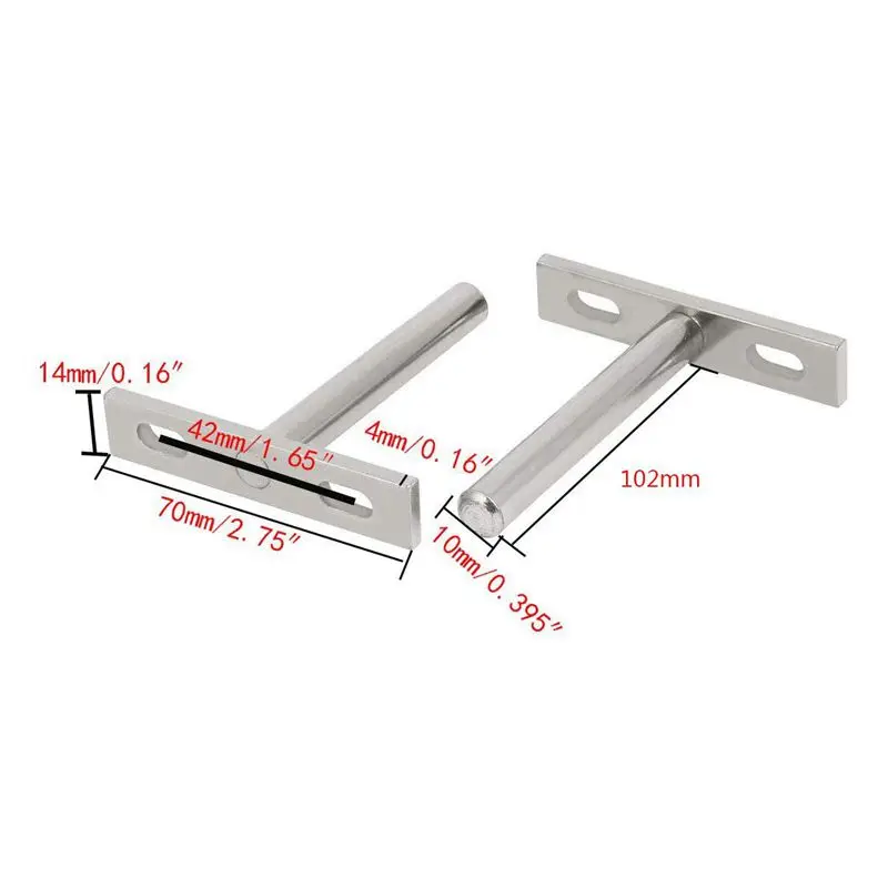 4pcs 10mm x 102mm Metal Hidden Concealed Invisible Shelf Support - 4inchHardened - Low Profile Blind Mounts for wall Shelving
4pcs 10mm x 102mm Metal Hidden Concealed Invisible Shelf Support - 4inchHardened - Low Profile Blind Mounts for wall Shelving