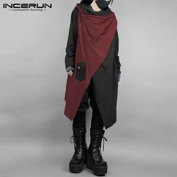 INCERUN Fashion Men Cloak Coats Patchwork Long Sleeve Punk Streetwear Irregular Men Cape Trench Japanese Thin Long Outerwear 3XL
INCERUN Fashion Men Cloak Coats Patchwork Long Sleeve Punk Streetwear Irregular Men Cape Trench Japanese Thin Long Outerwear 3XL