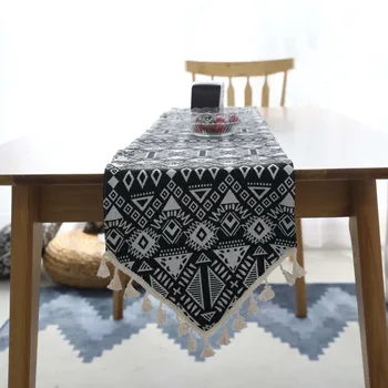 Yaapeet 1pc Cotton Linen Black Geometric Printed Table Runner Dining Room Tassel Table Cloth Vintage Fashion Party Placemat
Yaapeet 1pc Cotton Linen Black Geometric Printed Table Runner Dining Room Tassel Table Cloth Vintage Fashion Party Placemat