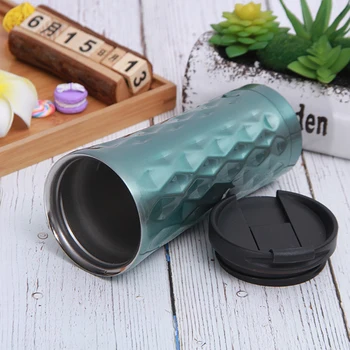 

500ml Double Walled Stylish Leakproof Travel Mug Stainless Steel Camping School Large Capacity Reusable Vacuum Cup Outdoor