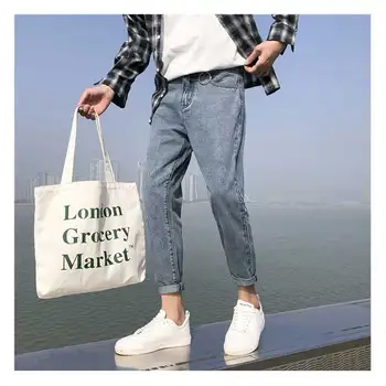 Korean literary men's jeans autumn new men's hole straight straight nine pants spring thin section trend pants slim blue jeans
Korean literary men's jeans autumn new men's hole straight straight nine pants spring thin section trend pants slim blue jeans