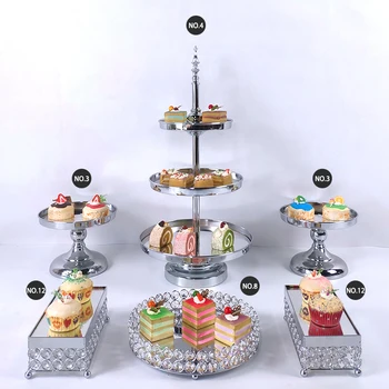 new hot High-quality 2020 Cake Stand Set silver Crystal Metal Cupcake decorations Dessert Pedestal Party Display cake tray
new hot High-quality 2020 Cake Stand Set silver Crystal Metal Cupcake decorations Dessert Pedestal Party Display cake tray