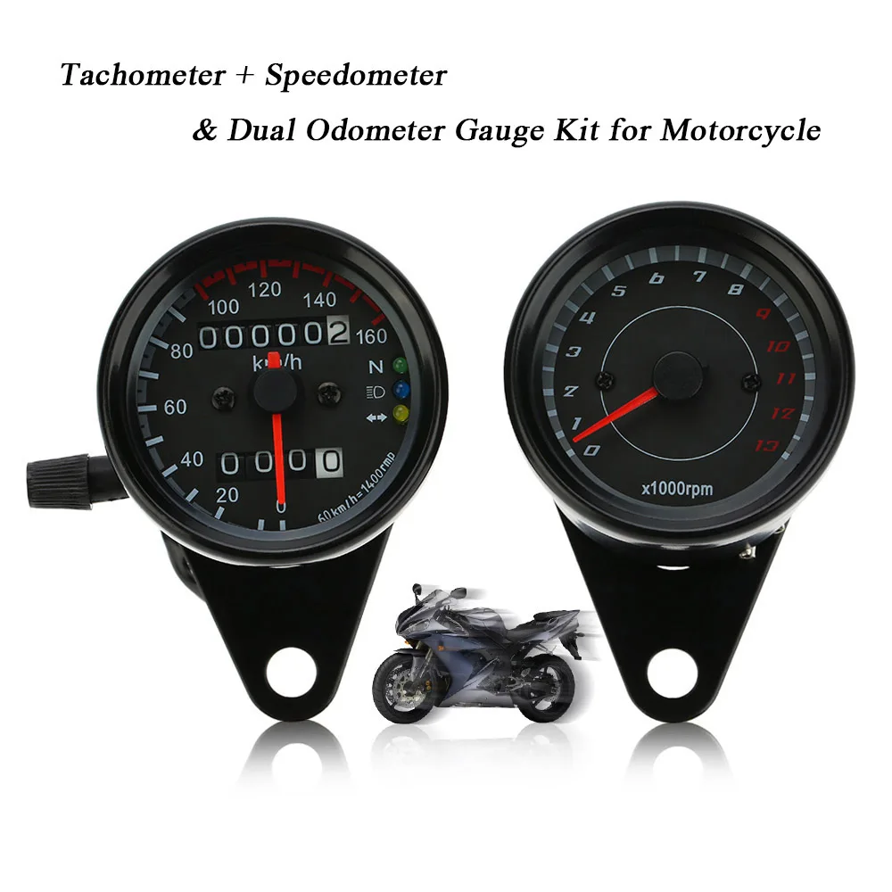 12V Universal Digital Motorcycle LED Signal Retro 13000 RPM Tachometer Km/h Speedometer Dual Odometer Gauge Moto Accessories
12V Universal Digital Motorcycle LED Signal Retro 13000 RPM Tachometer Km/h Speedometer Dual Odometer Gauge Moto Accessories