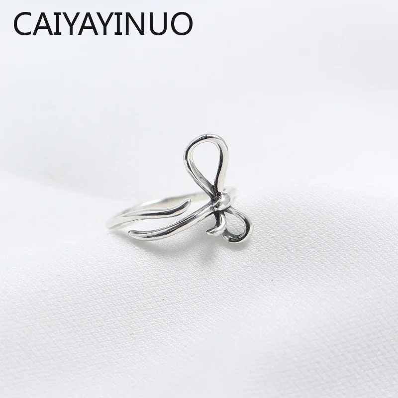 CAIYAYINUO 925 Sterling Silver Rings Open Finger Rings Personality Simple Butterfly Ribbon Knot Creative Girls Charm Birthday
CAIYAYINUO 925 Sterling Silver Rings Open Finger Rings Personality Simple Butterfly Ribbon Knot Creative Girls Charm Birthday