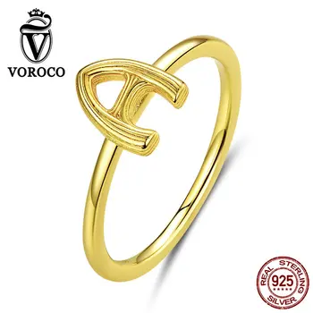 VOROCO Genuine 925 Sterling Silver Jewelry Letter A Alphabet Finger Rings Minimalist Fine Jewelry Bijoux Anti-allergy BNR083
VOROCO Genuine 925 Sterling Silver Jewelry Letter A Alphabet Finger Rings Minimalist Fine Jewelry Bijoux Anti-allergy BNR083