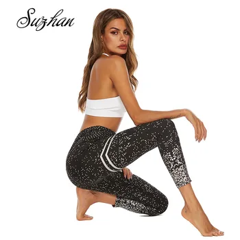 Suzhan Hot Stamping Yoga Pants Women High Waist Gold Print Fitness Leggings Gym Women Elastic Push Up Workout Sports Leggings
Suzhan Hot Stamping Yoga Pants Women High Waist Gold Print Fitness Leggings Gym Women Elastic Push Up Workout Sports Leggings
