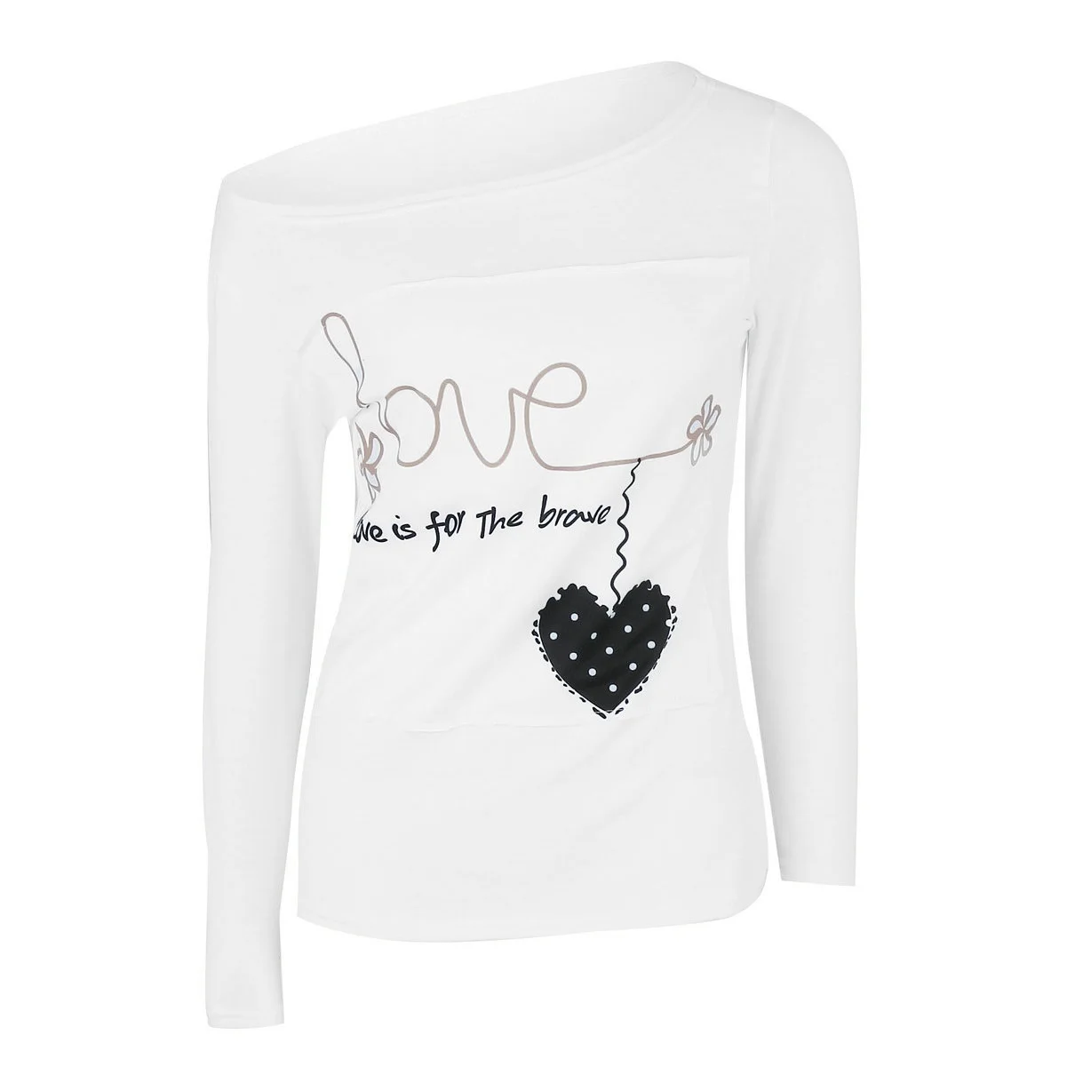 Fashion Long Sleeved Round Collar Stitching Letters Printing T Shirt Tops For Women
Fashion Long Sleeved Round Collar Stitching Letters Printing T Shirt Tops For Women