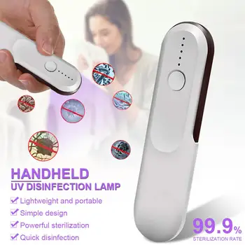 Portable 5V UV Disinfection Light Handheld UVC Germicidal Light USB Charging Ultraviolet Sterilizer Lamp for home hotel hospital