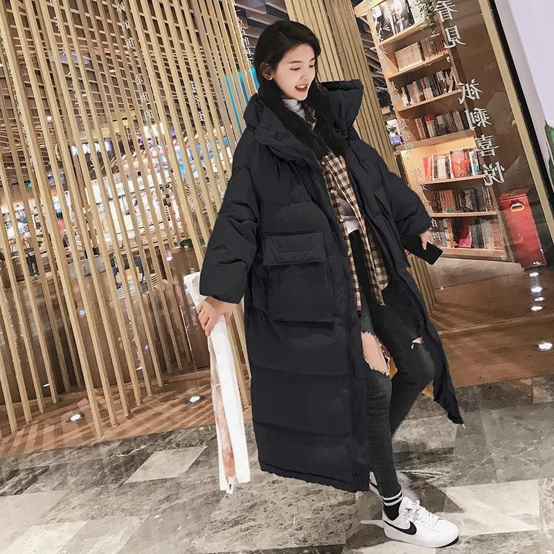 Photo Shoot Main Push Navy Large Pocket Loose-Fit Drawstring Bud Stand Collar Long Actor down Coat Women Coat
Photo Shoot Main Push Navy Large Pocket Loose-Fit Drawstring Bud Stand Collar Long Actor down Coat Women Coat