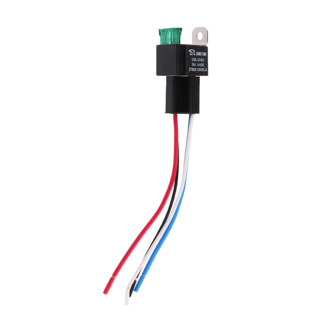 5 Set Of Car 30A AMP 12V Relay Kit For Fan Fuel Pump Light 4Pin 4 Wire SPST 5 Set Of Car 30A AMP 12V Relay Kit For Fan Fuel Pump Light 4Pin 4 Wire SPST
