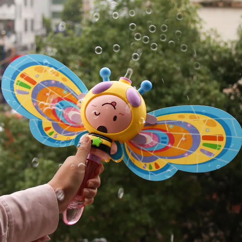 New Style Small Bee Electric Wing Bubble Gun Have Music Fully Automatic Blowing Bubbles with Bubble Mixture CHILDREN'S Toy
New Style Small Bee Electric Wing Bubble Gun Have Music Fully Automatic Blowing Bubbles with Bubble Mixture CHILDREN'S Toy