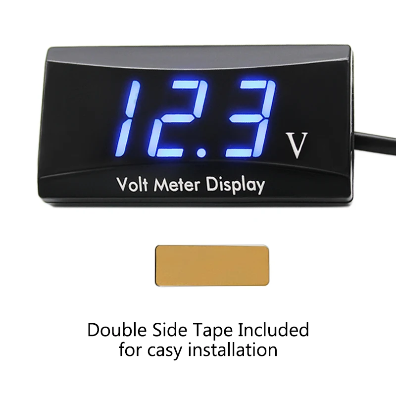 12V Universal Car Motorcycle Voltage Voltmeter Meter Convenient Portable High Accuracy LED Digital Indicator