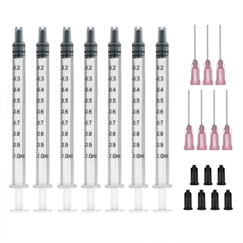 7 Pack 1ml Syringes with Blunt Tip Needles and Storage Caps Plastic Syringe for Glue Applicator, Oil Dispensing Multiple Uses
7 Pack 1ml Syringes with Blunt Tip Needles and Storage Caps Plastic Syringe for Glue Applicator, Oil Dispensing Multiple Uses
