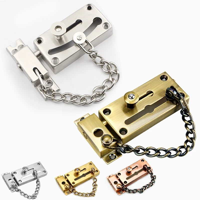Stainless Steel Pickproof Lock Chain Bolt Safety Chain Hotel Security Chain Latch Decorative Hardware Door Lock
Stainless Steel Pickproof Lock Chain Bolt Safety Chain Hotel Security Chain Latch Decorative Hardware Door Lock