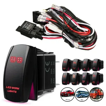 Red LED Work Light Bar Toggle Rocker Switch + 40A Relay Wiring Harness Kit 12V
Red LED Work Light Bar Toggle Rocker Switch + 40A Relay Wiring Harness Kit 12V