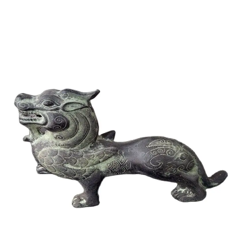 

China's Old Bronze Ware Mythical Animals Statue