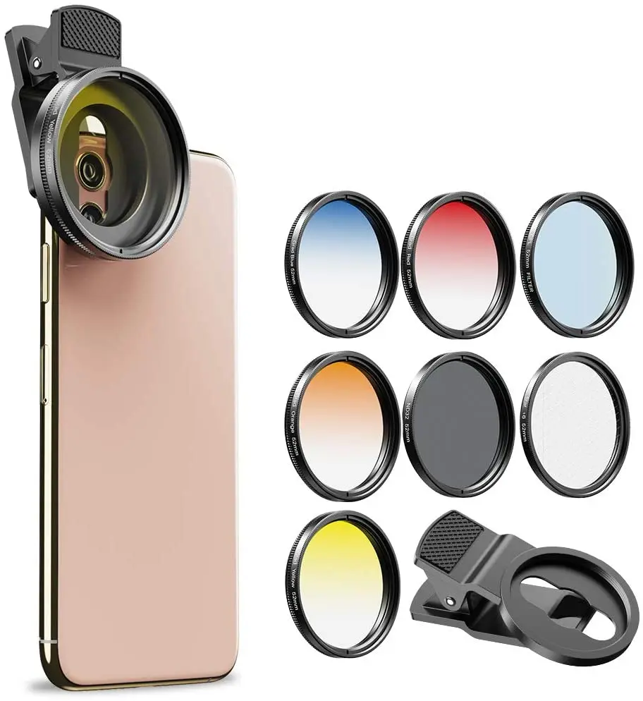 APEXEL 9 in 1 52mm Full Color Filter Camera Lens Kit Red Blue Filter+CPL+ND+Star Filter 0.45X Wide+15X Macro For Nikon Lens
APEXEL 9 in 1 52mm Full Color Filter Camera Lens Kit Red Blue Filter+CPL+ND+Star Filter 0.45X Wide+15X Macro For Nikon Lens