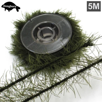 

5M Realistic Weed Fishing Line Soft Hook Link Carp Fishing Hooklink Imitate Nature Weed Line Carp Fishing Rig Tackle Accessories