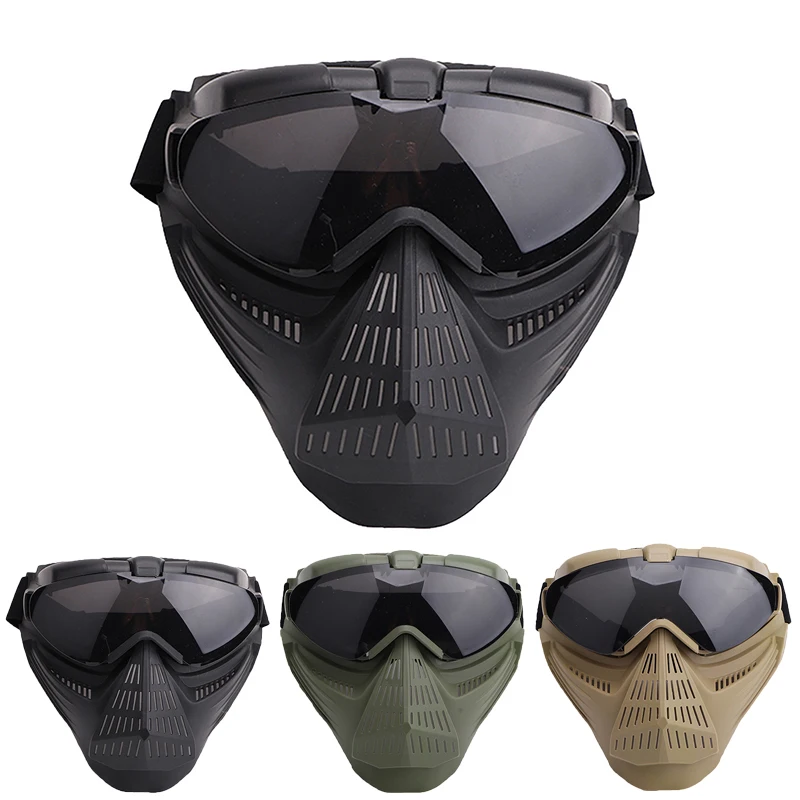 Airsoft Full Face Mask Tactical Breathable Mask Riding Protection Masks Safety Goggles Mask For Paintball Shooting Accessories
Airsoft Full Face Mask Tactical Breathable Mask Riding Protection Masks Safety Goggles Mask For Paintball Shooting Accessories