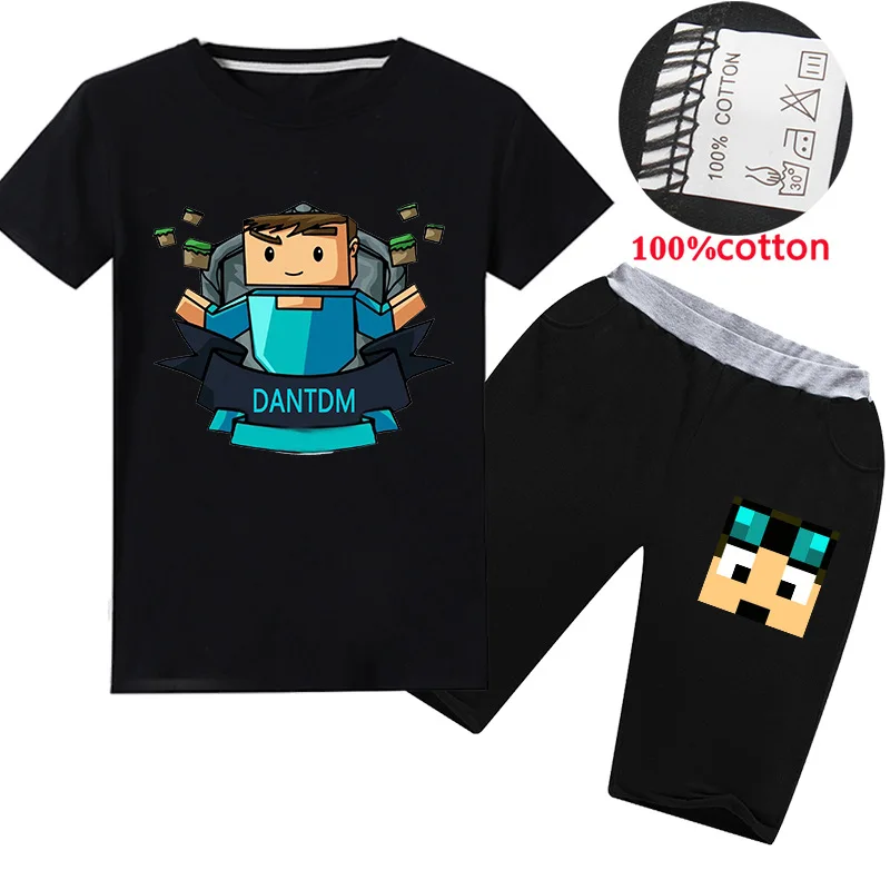 Cross-border e-commerce Minecrafted eBay explosion models Dan TDM Stampy Cat pattern children's T-shirt set children's clothing
Cross-border e-commerce Minecrafted eBay explosion models Dan TDM Stampy Cat pattern children's T-shirt set children's clothing