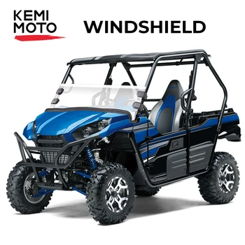 KEMIMOTO UTV Half Windshield Scratch Resistant Windscreen for Kawasaki Teryx 4 750 2012 2013 Teryx 4 800 2014 - 2019