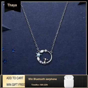 Thaya Cute Cat Star Blue Crystal Necklaces Midsummer Night's Dream Silver Color Necklace Design For Women Fine Jewelry Gift
Thaya Cute Cat Star Blue Crystal Necklaces Midsummer Night's Dream Silver Color Necklace Design For Women Fine Jewelry Gift