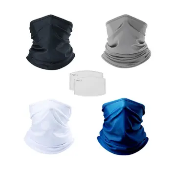 Unisex Neck Gaiter Face Cover with 5Pcs PM2.5 Carbon Filters Solid Color Sunscreen Dustproof Cycling Sport Bandana Scarf
Unisex Neck Gaiter Face Cover with 5Pcs PM2.5 Carbon Filters Solid Color Sunscreen Dustproof Cycling Sport Bandana Scarf